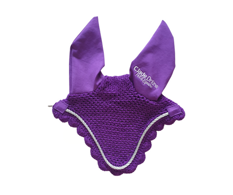 Purple Premium Cotton Ear Bonnet.