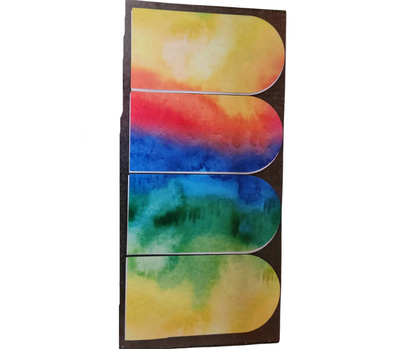 Custom Rainbow Watercolour Sports Boot Tab Printing